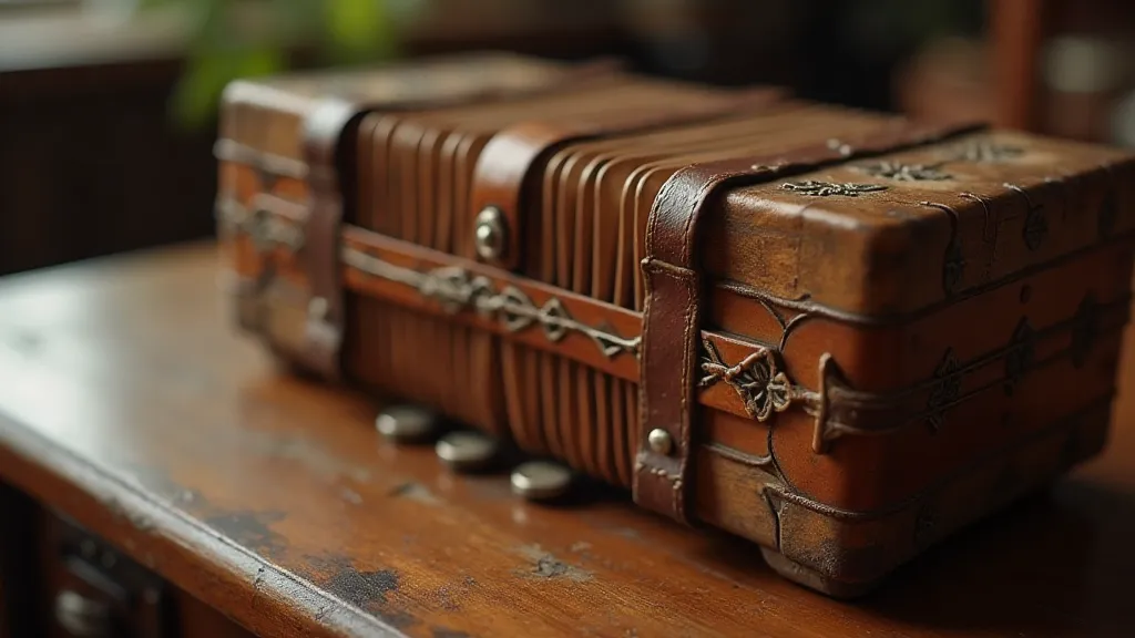 Antique accordion bellows