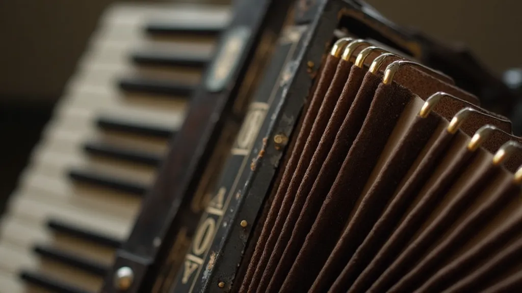 Antique accordion detail
