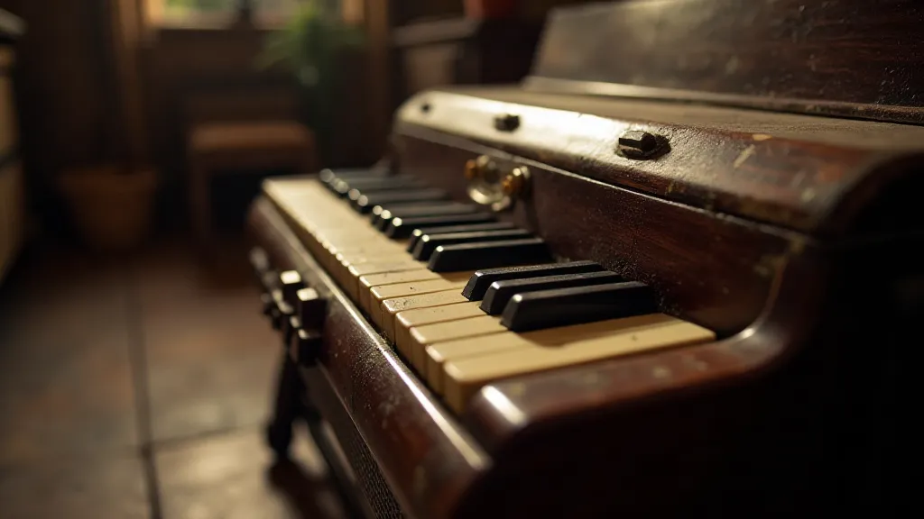 Vintage accordion close-up