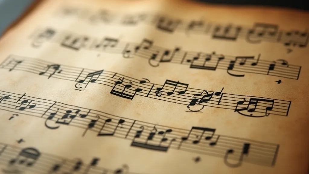 Vintage sheet music