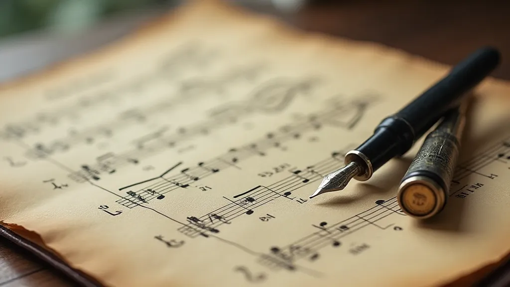 Vintage film score sheet music